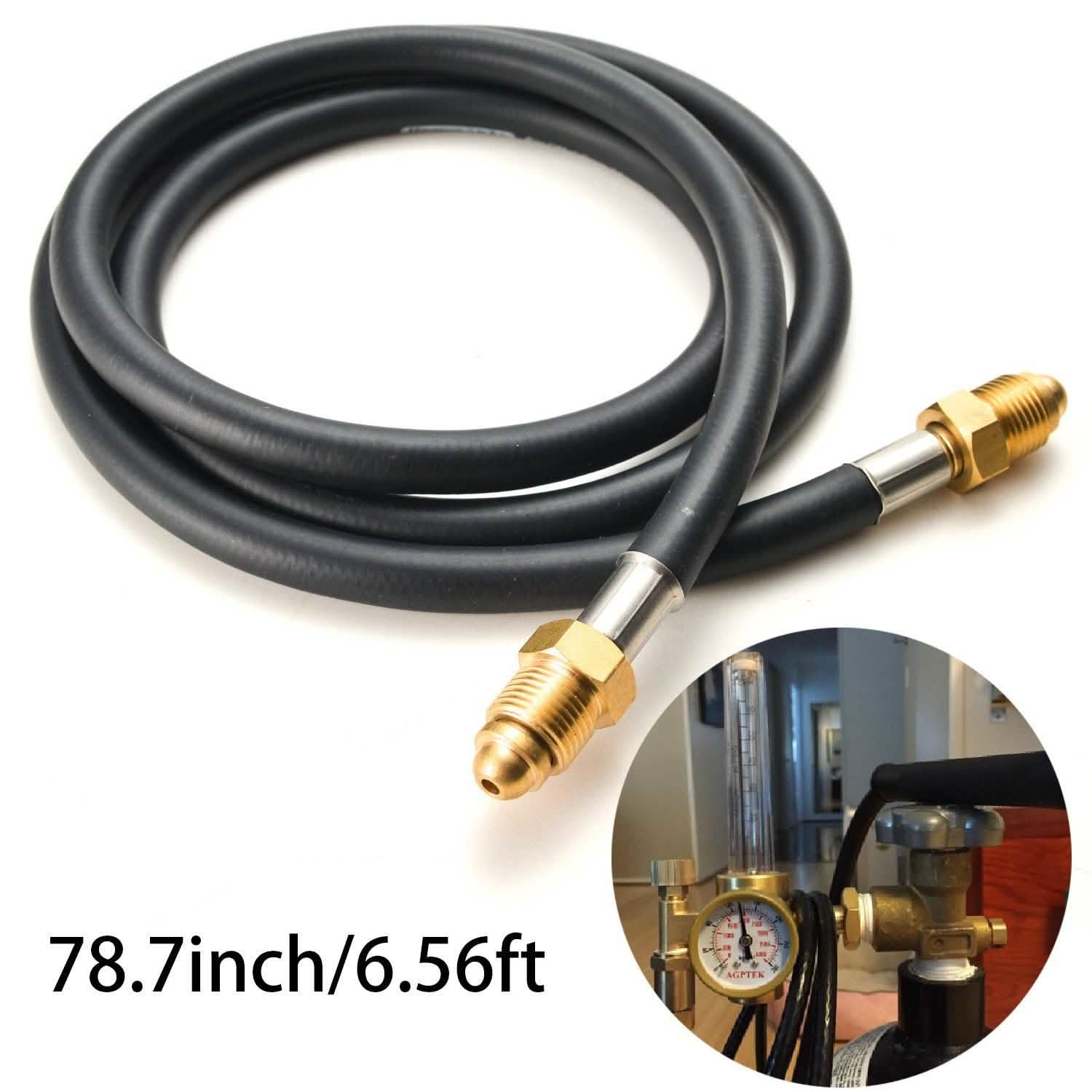 Argon CO2 Flow Meter Regulator Hose Mig Tig UNF5/8, 6.56ft with Inert Gas Fitting Everything Else - DailySale
