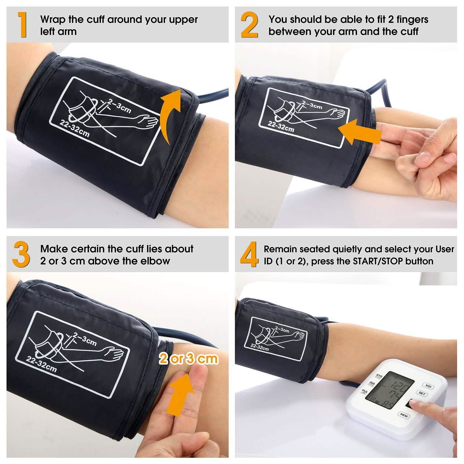 Arm Blood Pressure Monitor with Adjustable Cuff Wellness - DailySale