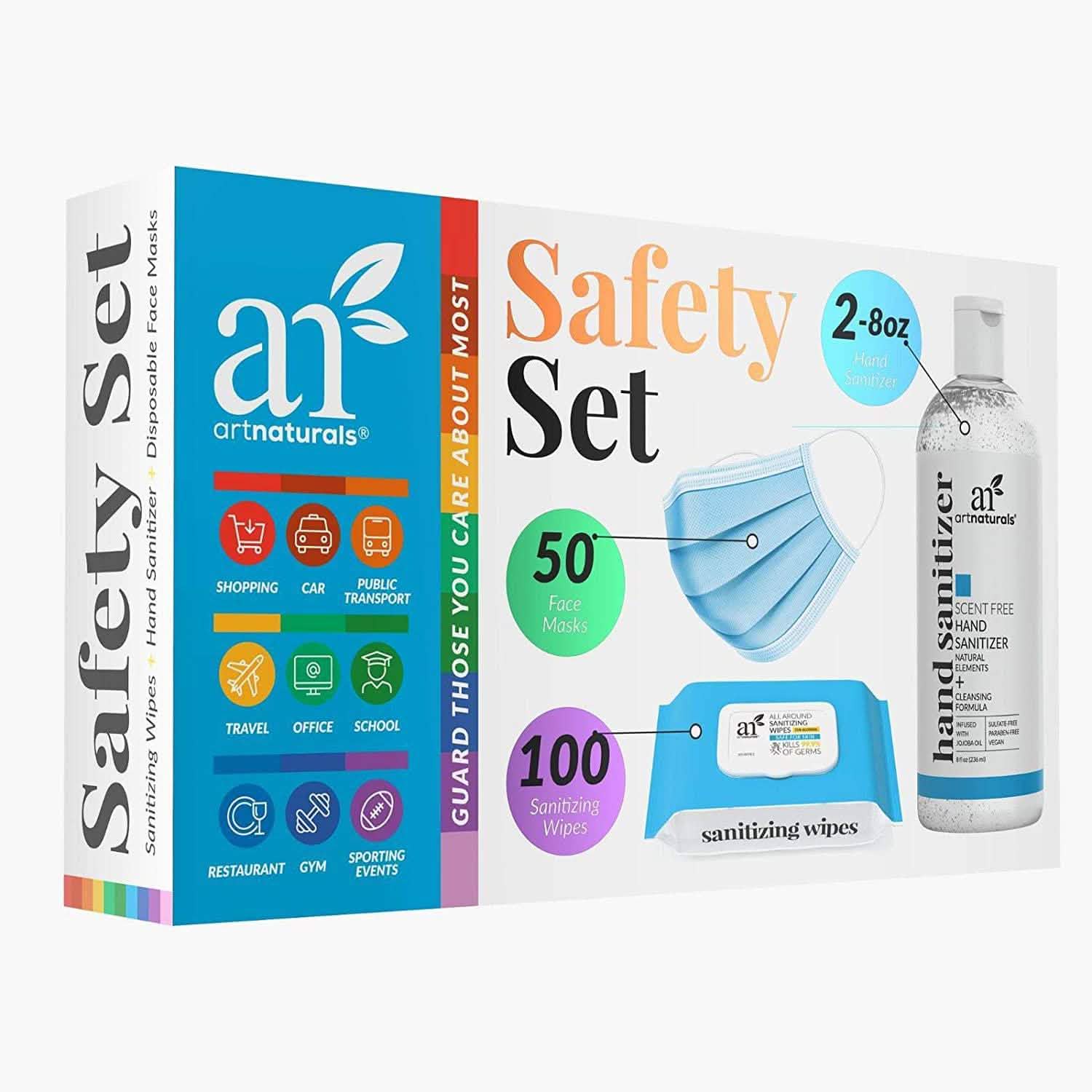 Art Naturals All Purpose Sanitizing Cleansing Personal Protection Kit Face Masks & PPE - DailySale