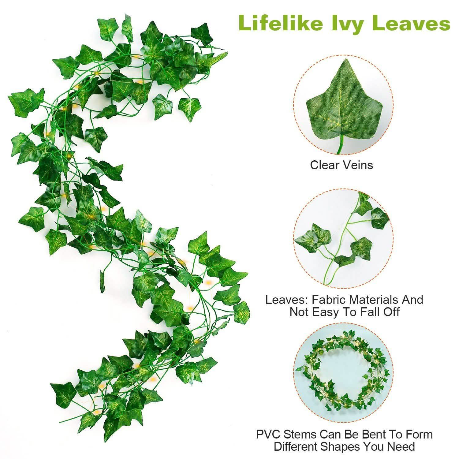 Artificial Ivy Leaves String Lights Outdoor Lighting - DailySale