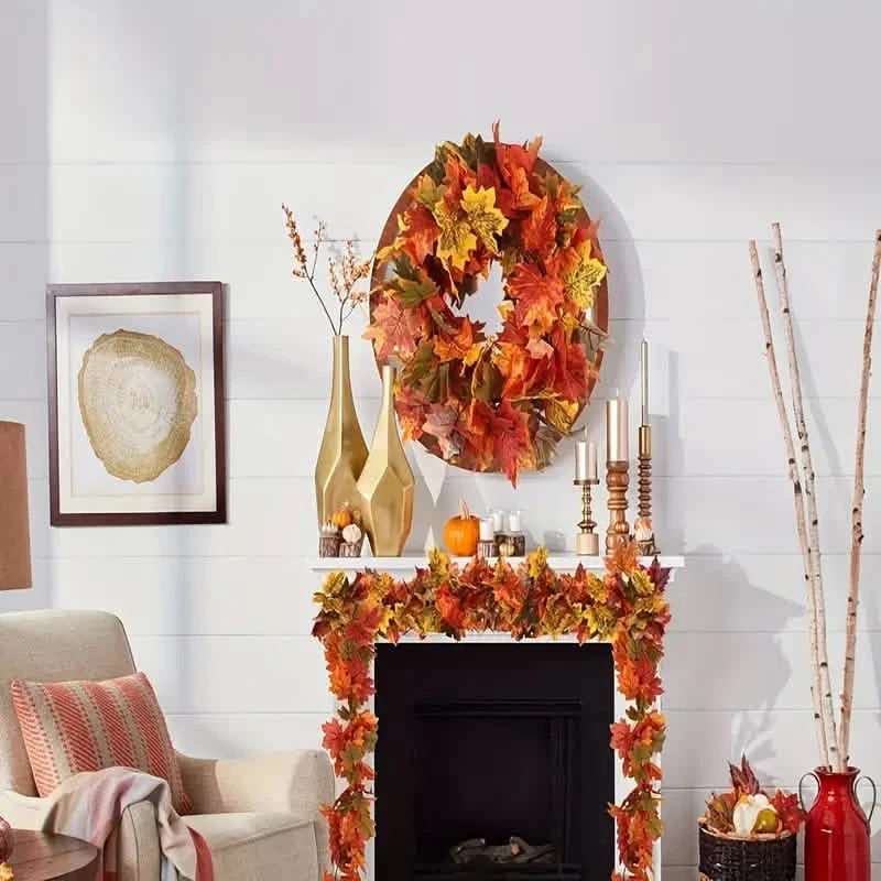 Artificial Maple Leaf Rattan Holiday Decor & Apparel - DailySale