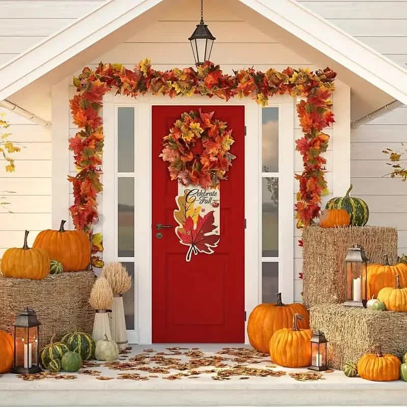 Artificial Maple Leaf Rattan Holiday Decor & Apparel - DailySale