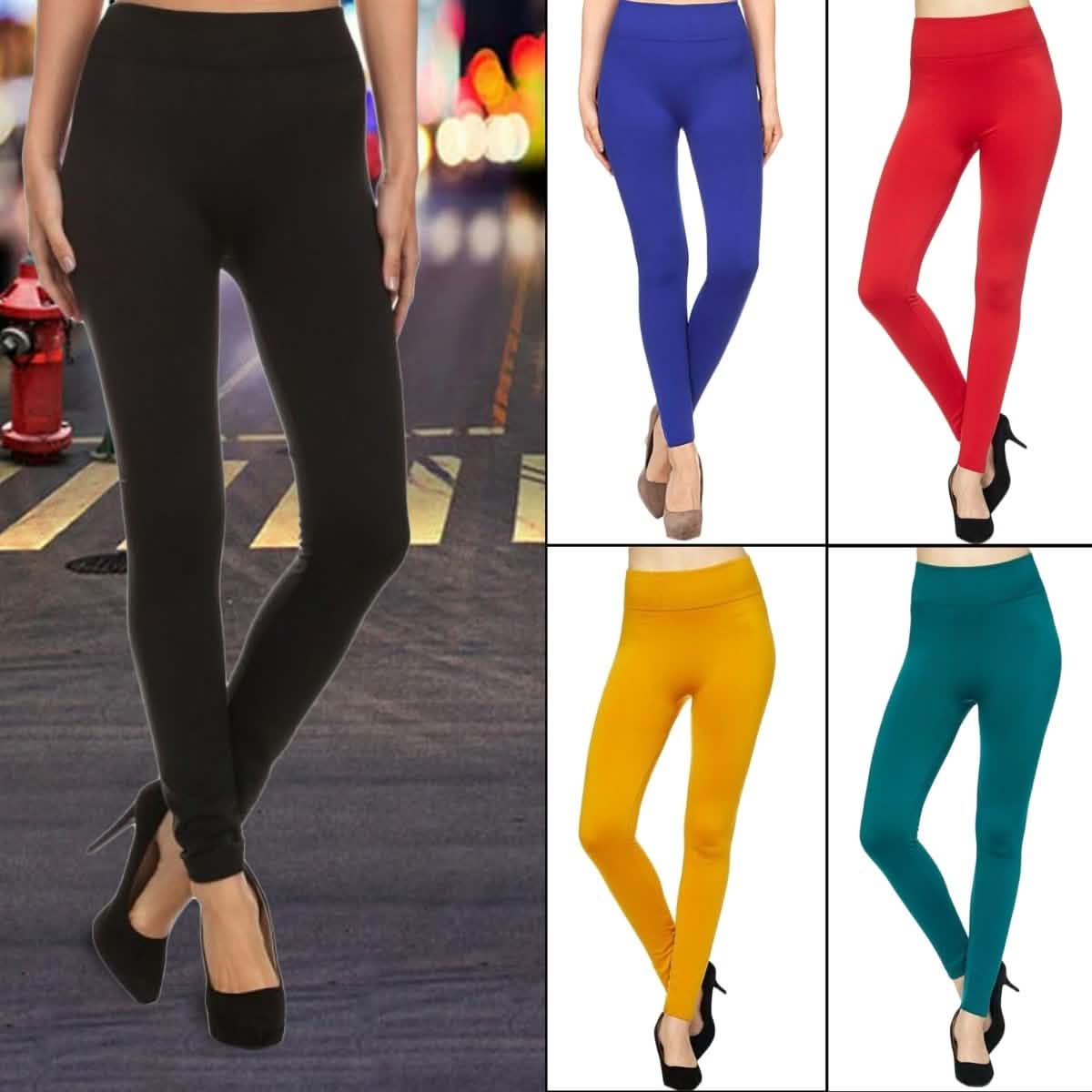 5-Pack: Women's Premium Fleece Leggings - DailySale, Inc