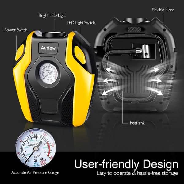 Audew 150W Portable Air Compressor Pump Automotive - DailySale