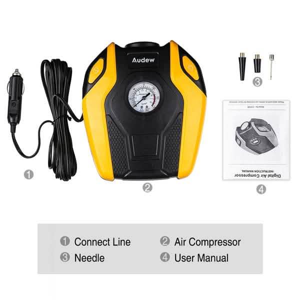 Audew 150W Portable Air Compressor Pump Automotive - DailySale