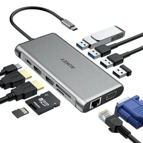 Aukey 12-in-1 USB-C Hub Computer Accessories - DailySale
