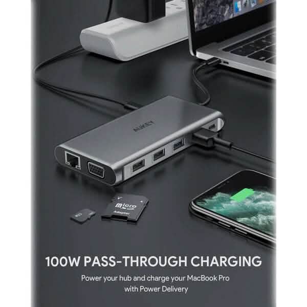 Aukey 12-in-1 USB-C Hub Computer Accessories - DailySale