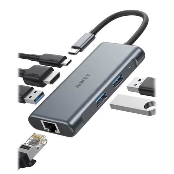 Aukey 6-in-1 USB-C Hub Computer Accessories - DailySale