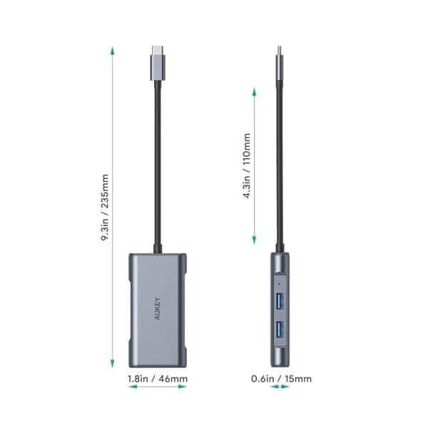 Aukey 6-in-1 USB-C Hub Computer Accessories - DailySale