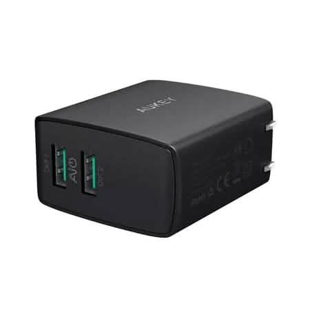 Aukey AMP Wall Charger Dual Port 4.8A USB Charger Mobile Accessories - DailySale