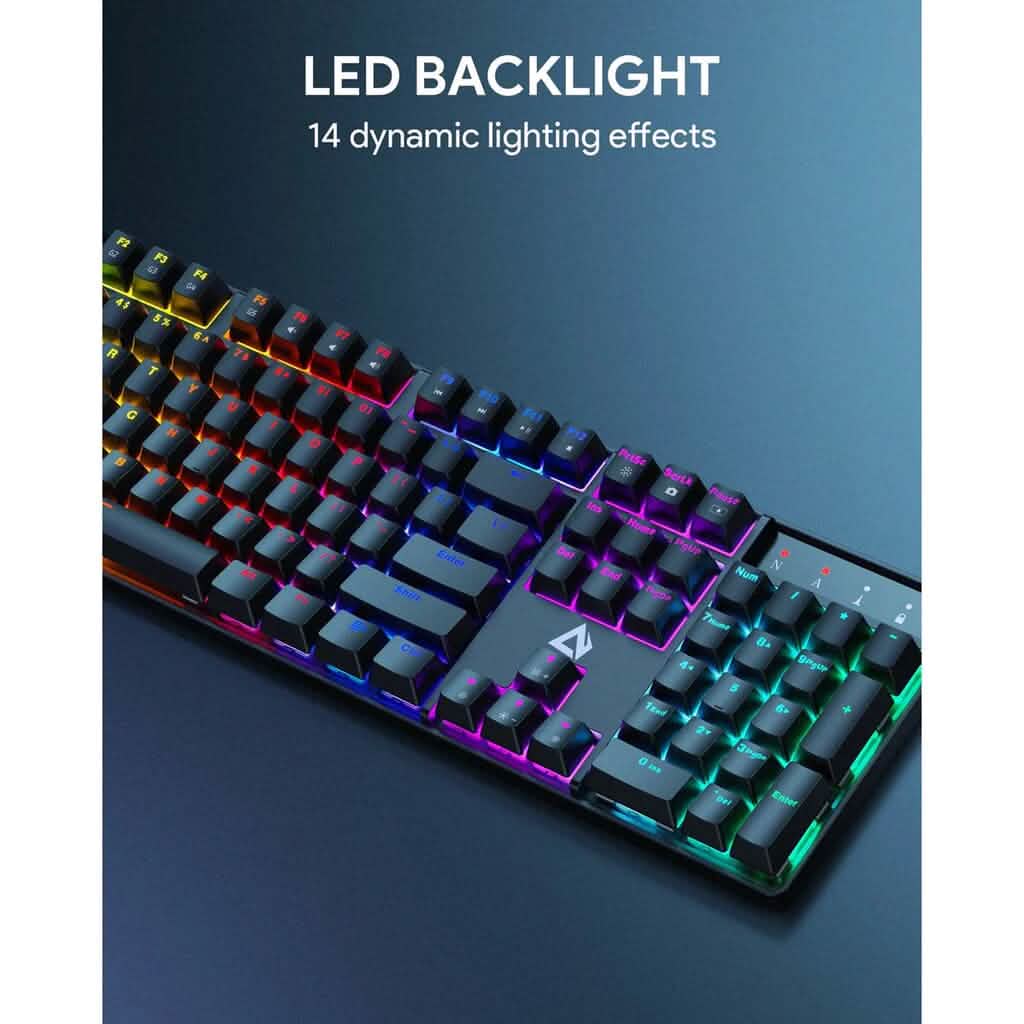 AUKEY KMG16 Mechanical Keyboard Blue Switches 104key Computer Accessories - DailySale