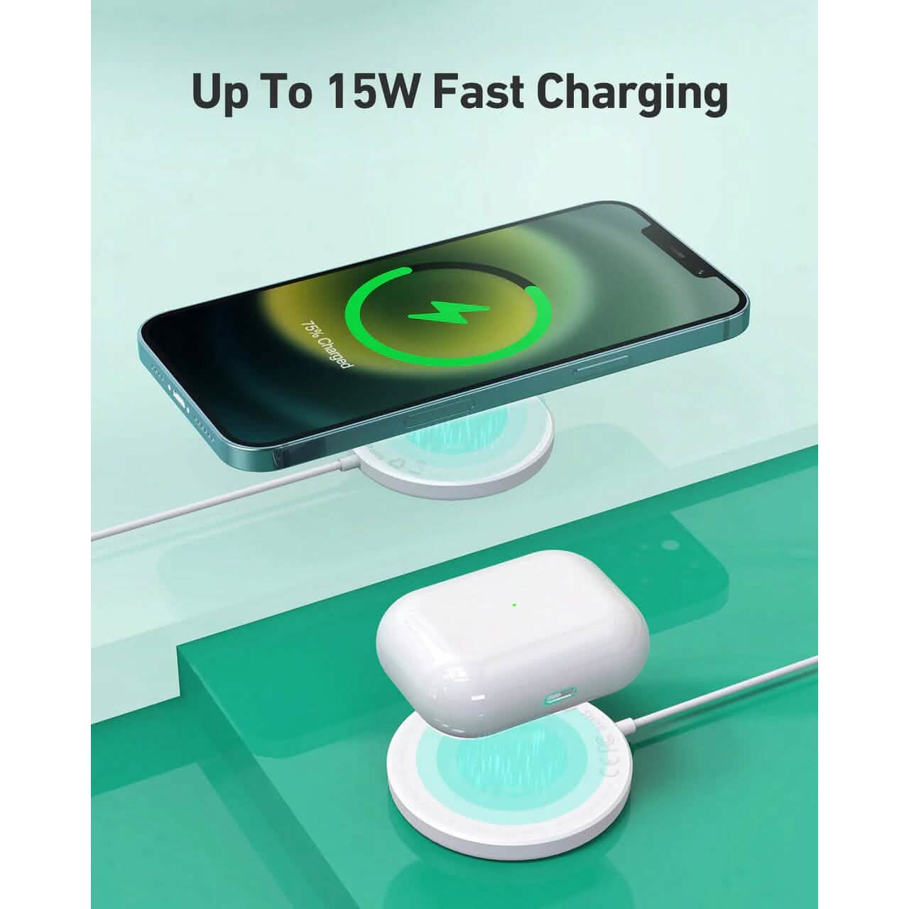 Aukey LC-A1 Aircore Wireless Charger 15W Magnetic Qi Certified Mobile Accessories - DailySale