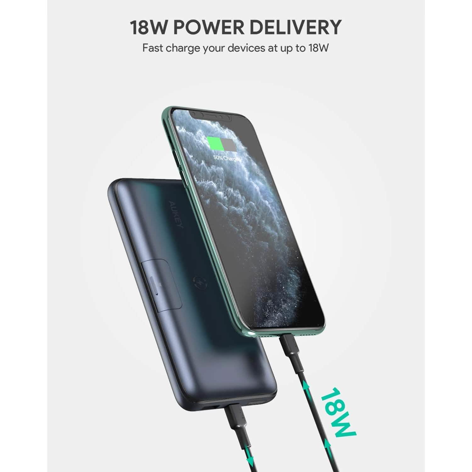 AUKEY PB-WL03 20000mAh Basix Pro Wireless Power Bank Mobile Accessories - DailySale