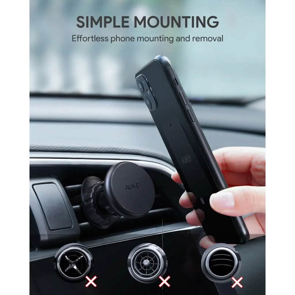 Aukey Phone Holder for Car with Super Magnetic Mount Automotive - DailySale