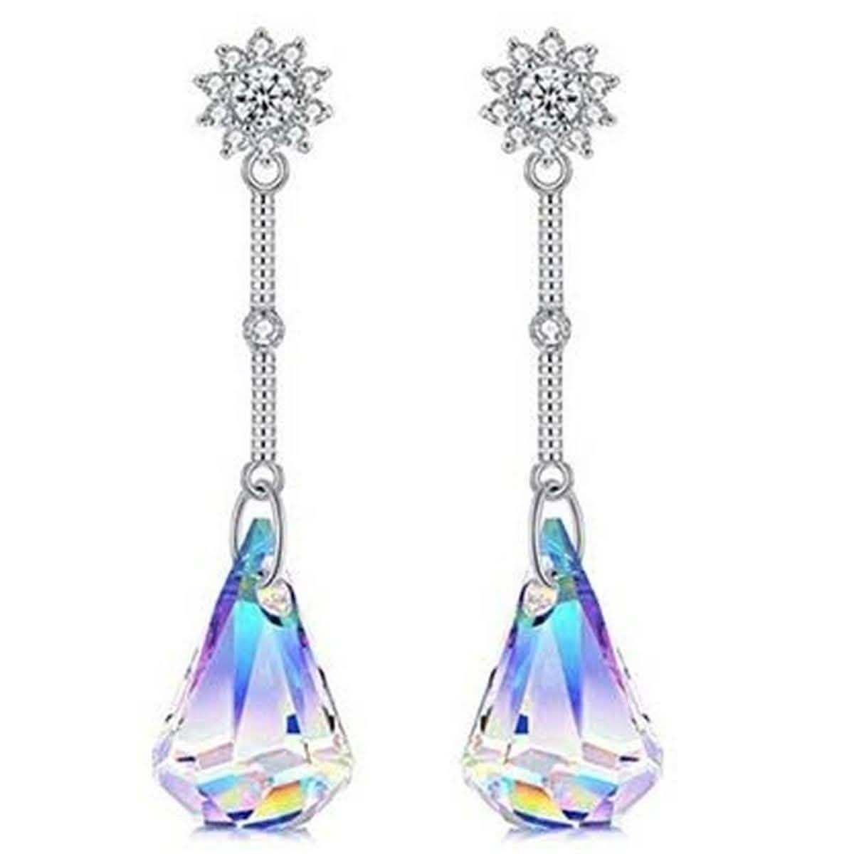 Aurora Borealis Crystal Drop Earrings made with Swarovski Elements Jewelry - DailySale