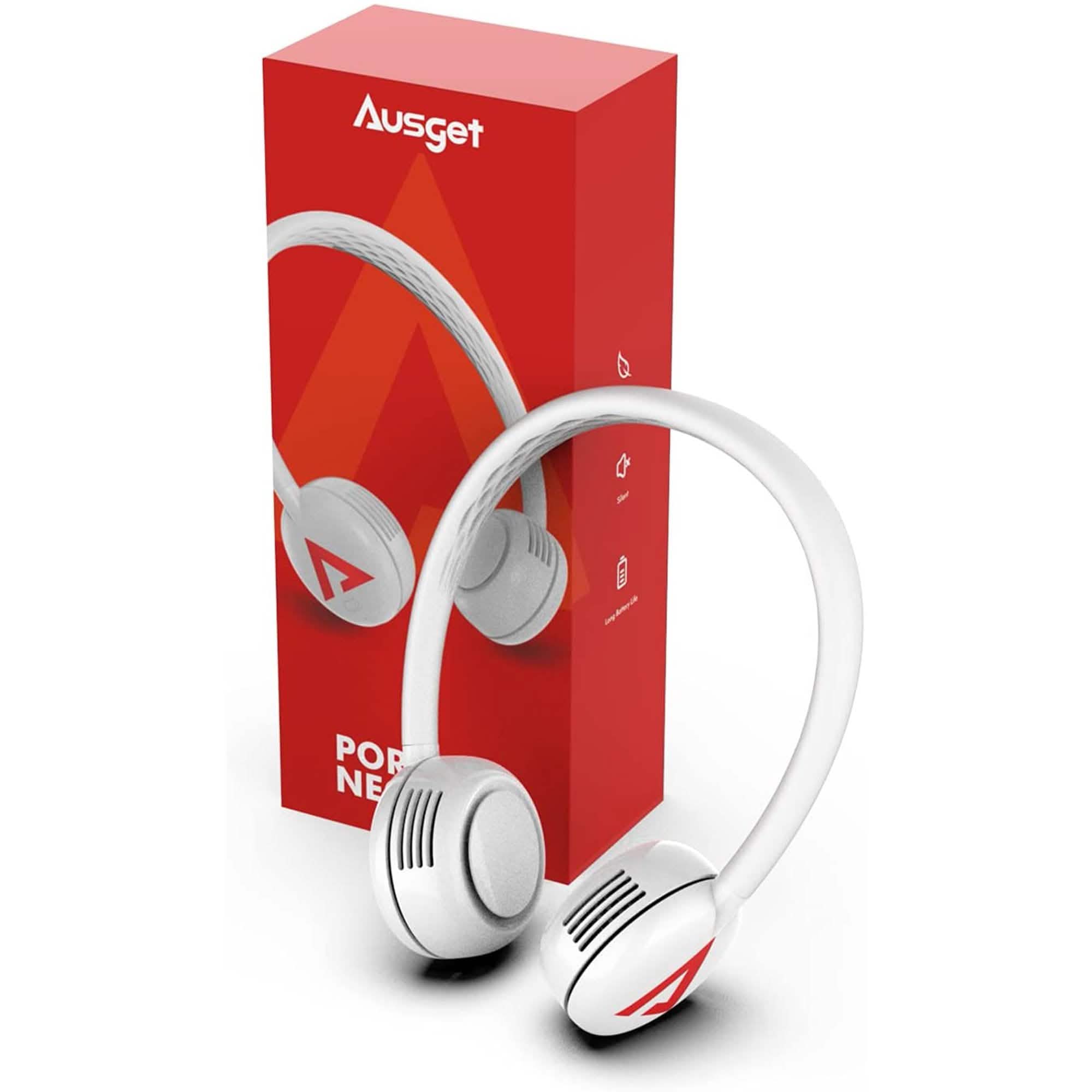 Ausget Portable Neck Fan, Bladeless Hands-Free Fan USB Rechargeable Sports & Outdoors - DailySale