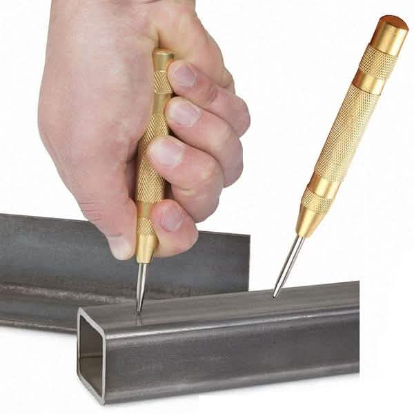 Automatic Center Pin Punch Strike Spring Loaded Marking Starting Holes Tool Home Improvement - DailySale
