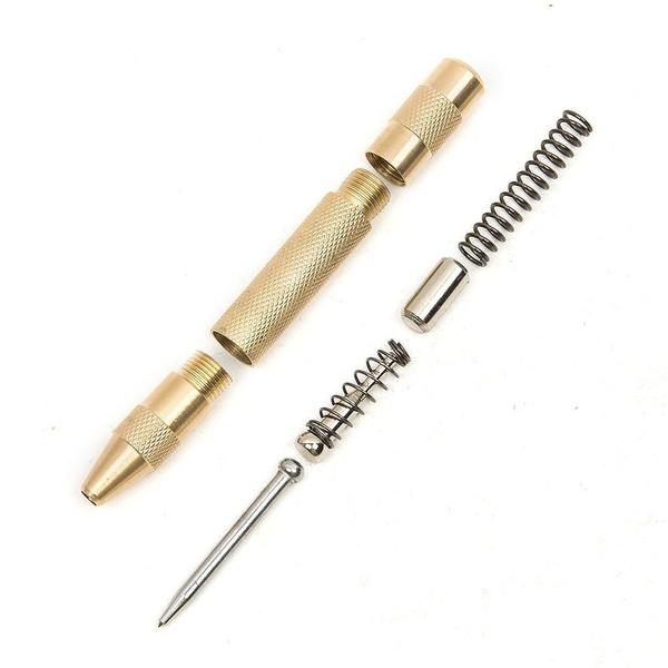 Automatic Center Pin Punch Strike Spring Loaded Marking Starting Holes Tool