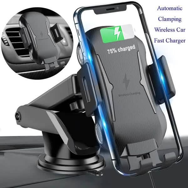 Automatic Clamping Wireless Car Charger Mount Automotive - DailySale