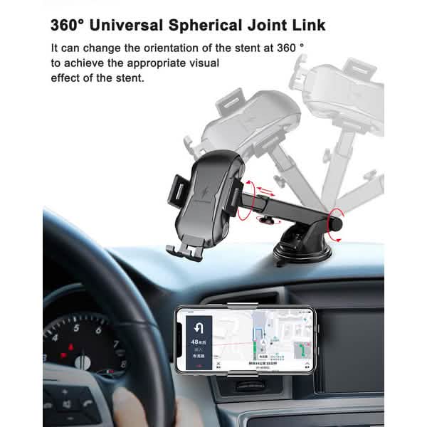 Automatic Clamping Wireless Car Charger Mount Automotive - DailySale