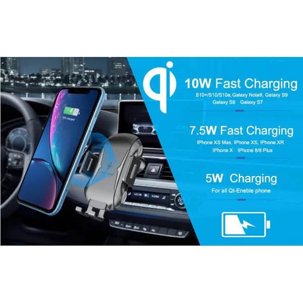 Automatic Clamping Wireless Car Charger Mount Automotive - DailySale