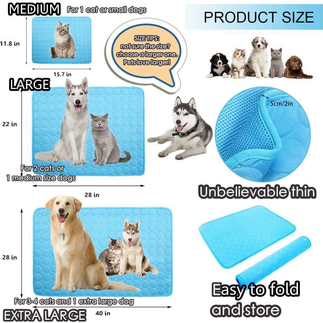 Automatic Cooling Dog Mat Washable Pet Sleeping Blanket Mat Pet Supplies - DailySale