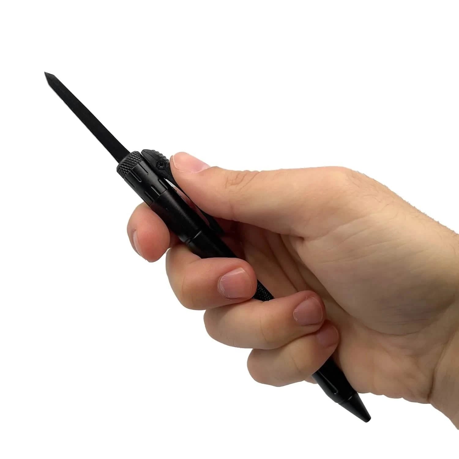 Hand holding an Automatic OTF Pen Knife, available at Dailysale