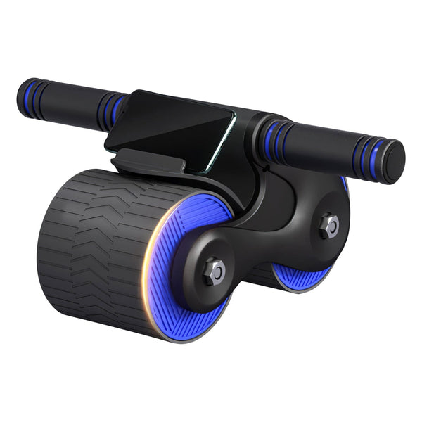 Automatic Rebound Anti-Slip AB Roller Wheel with Kneel Pad Holder Fitness Blue - DailySale