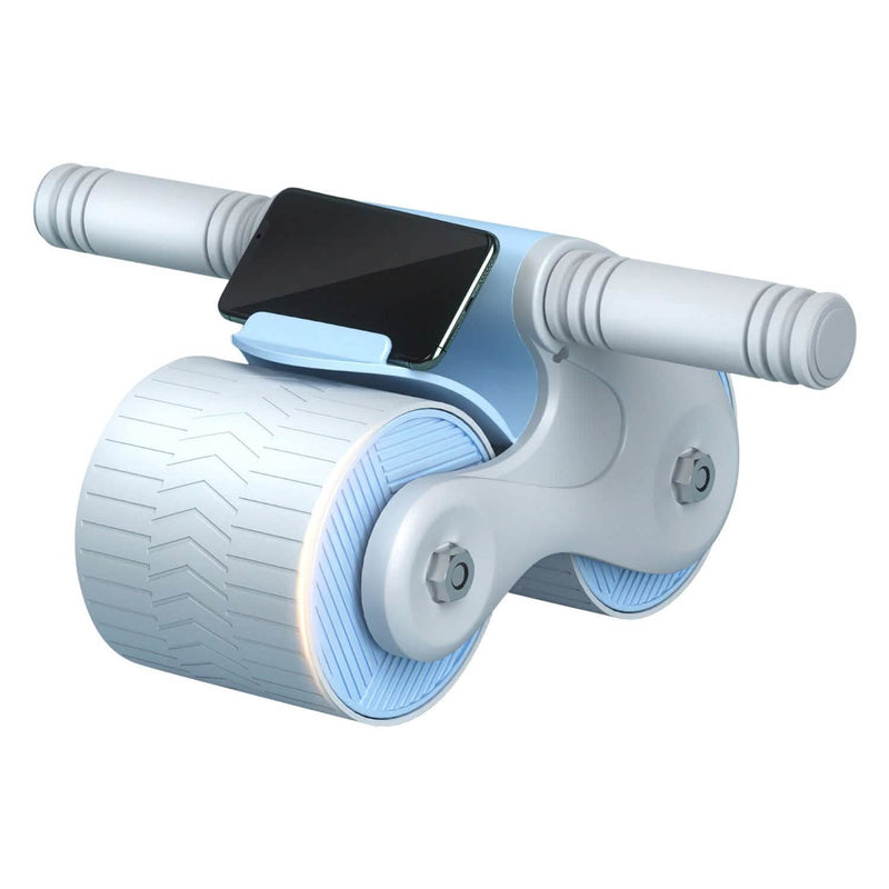 Automatic Rebound Anti-Slip AB Roller Wheel with Kneel Pad Holder Fitness Gray - DailySale