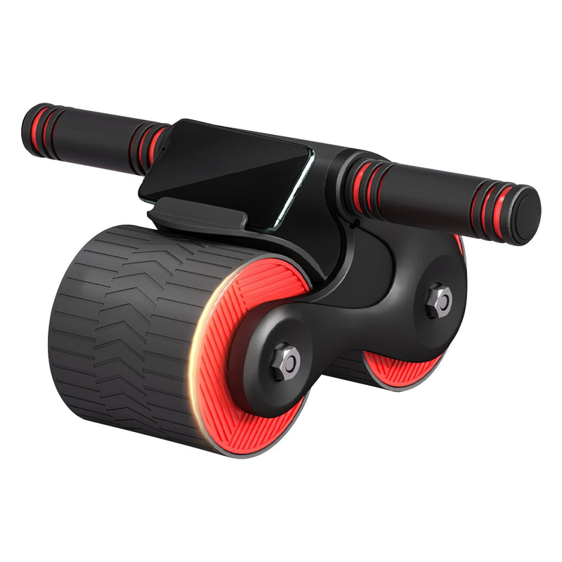Automatic Rebound Anti-Slip AB Roller Wheel with Kneel Pad Holder Fitness Red - DailySale