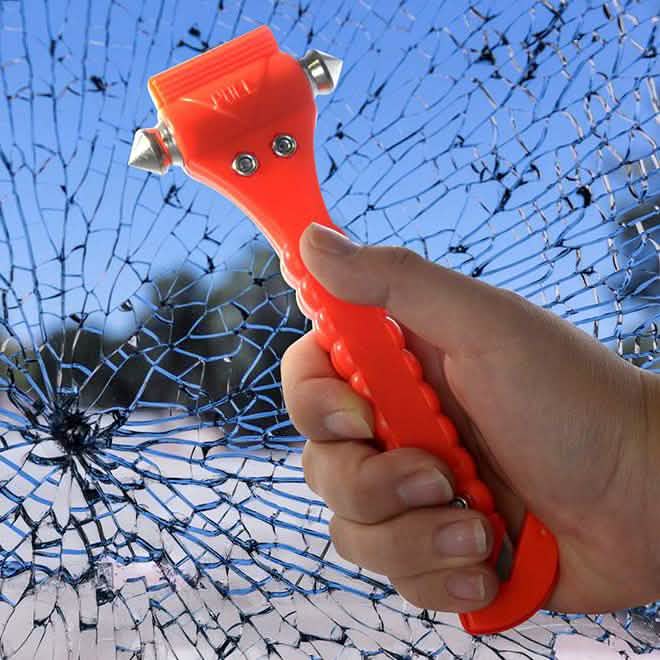 Automotive Emergency Hammer with Seat-Belt Cutter Auto Accessories - DailySale