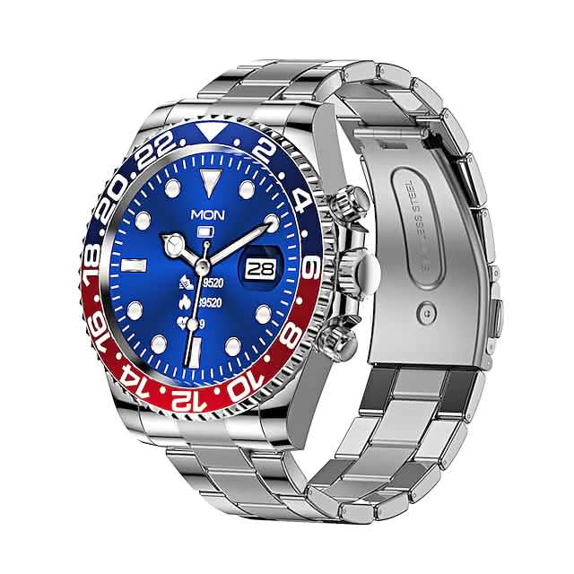 AW12 1.28-Inch Smart Watch in blue/red