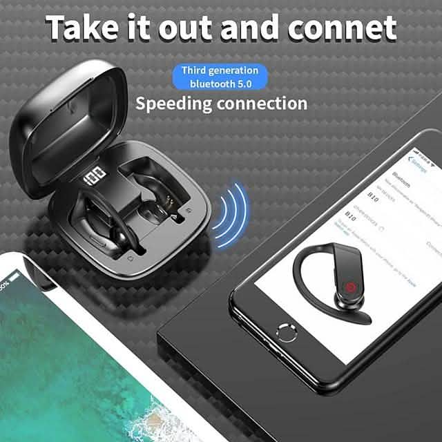 B10 TWS Earhook Sports Fitness Workout Headphones Headphones & Audio - DailySale
