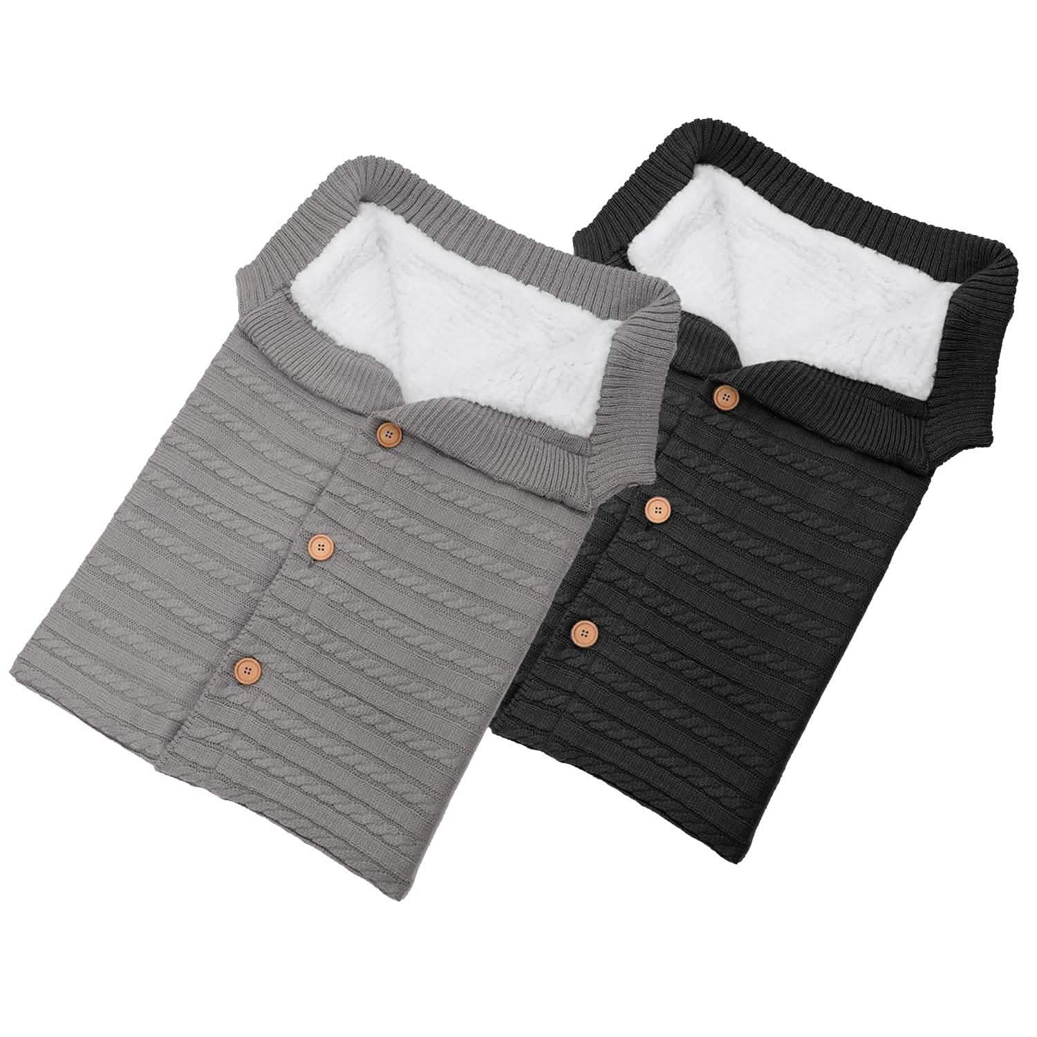 Baby Knit Swaddle Blanket Wrap with Buttons Baby - DailySale