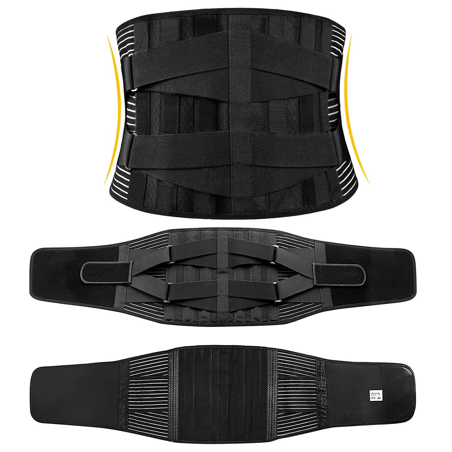 Back Support Brace Breathable Mesh Lumbar Support Belt Wellness - DailySale