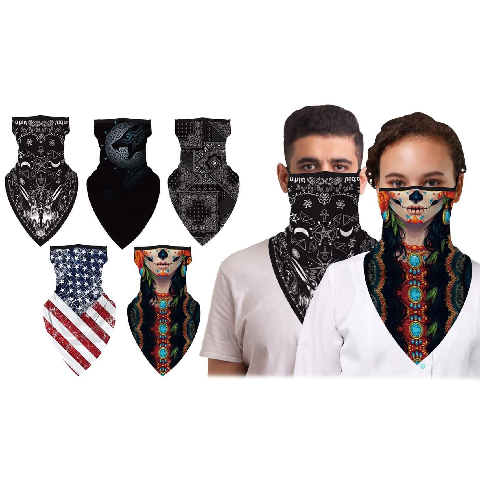 Balaclava Face Mask Neck Gaiter with Earloop for Men and Women Face Masks & PPE - DailySale