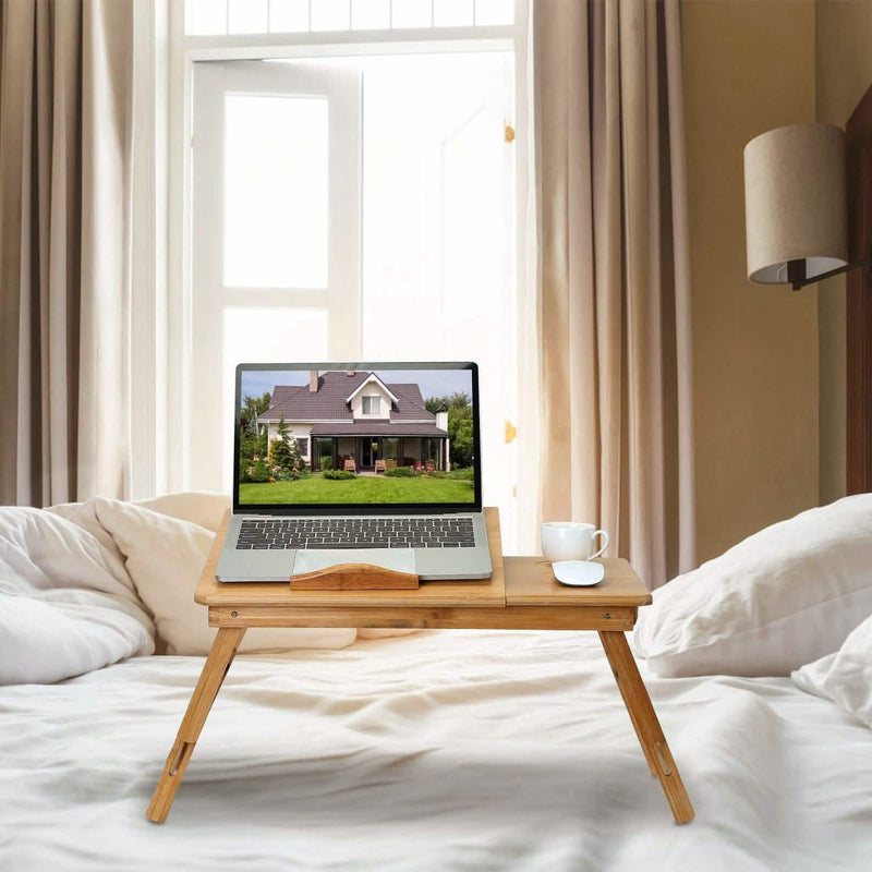 Bamboo Breakfast Serving Laptop Desk Computer Accessories - DailySale