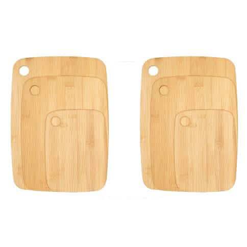 Bamboo Cutting Boards Kitchen Essentials 6-Piece Round - DailySale
