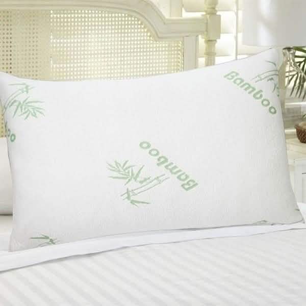 Bamboo Memory Foam Hypoallergenic Pillow - Assorted Sizes Linen & Bedding Queen - DailySale