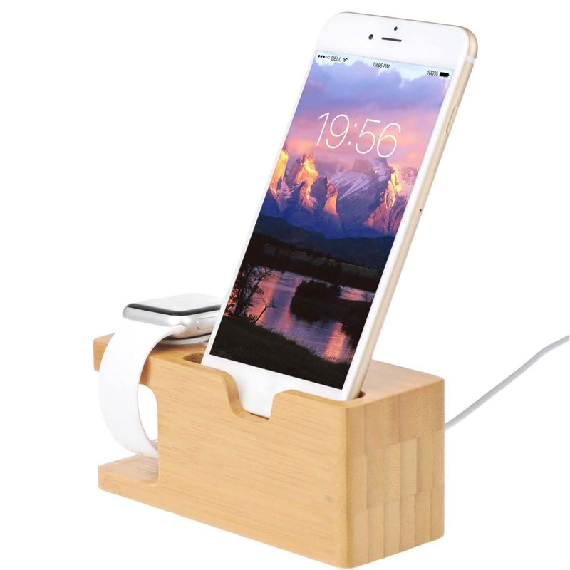 Bamboo Wood Charging Stand for Apple Watch Mobile Accessories - DailySale