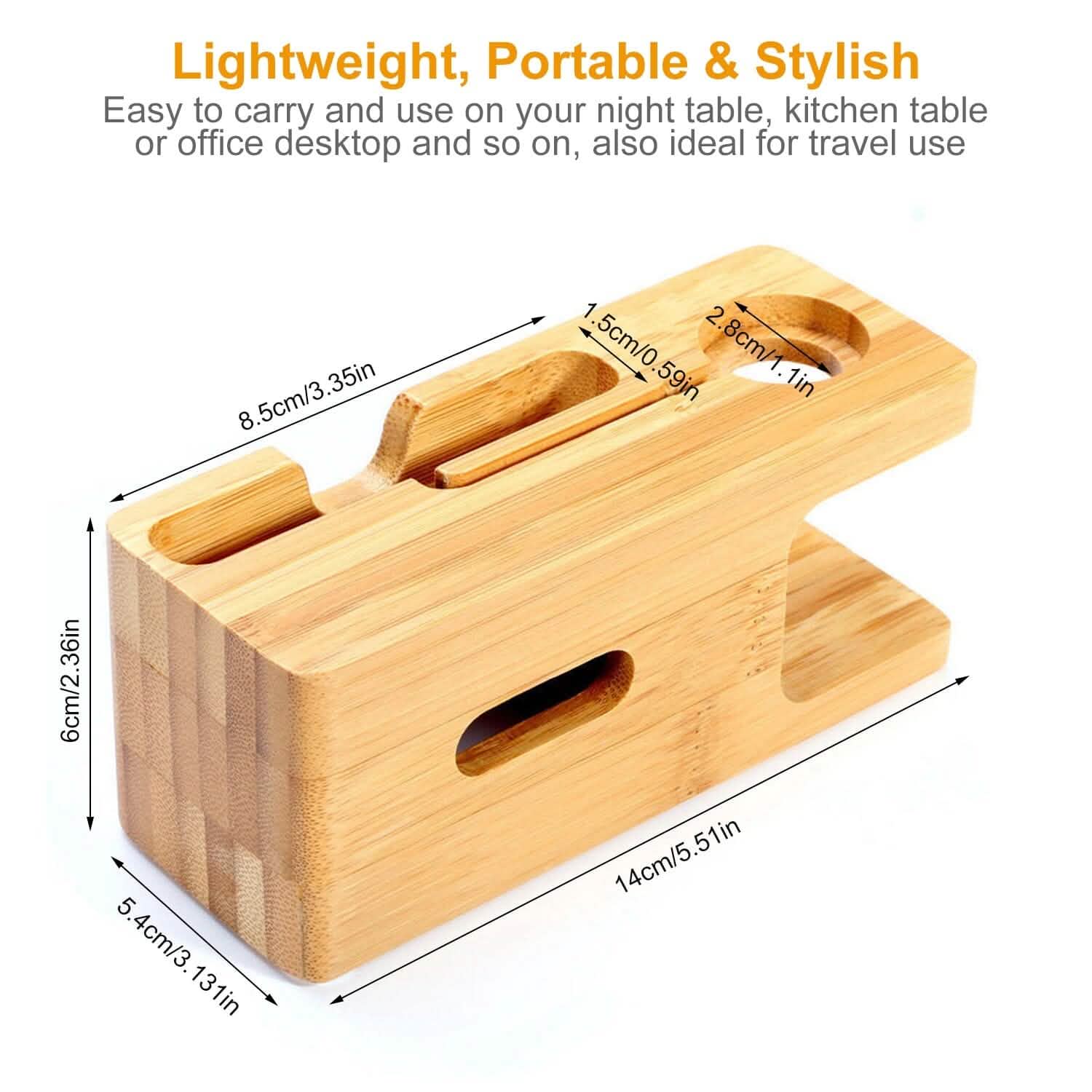 Bamboo Wood Charging Stand for Apple Watch Mobile Accessories - DailySale