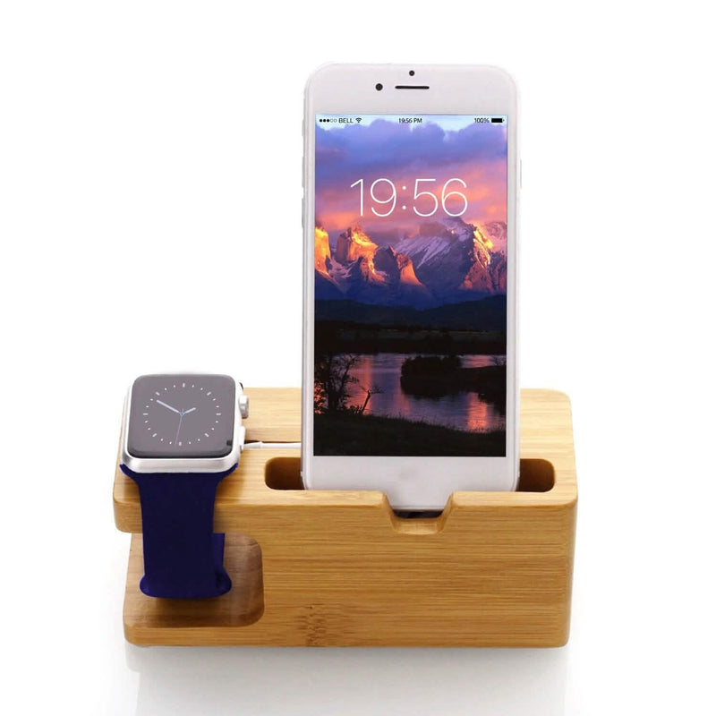 Bamboo Wood Charging Stand for Apple Watch Mobile Accessories - DailySale