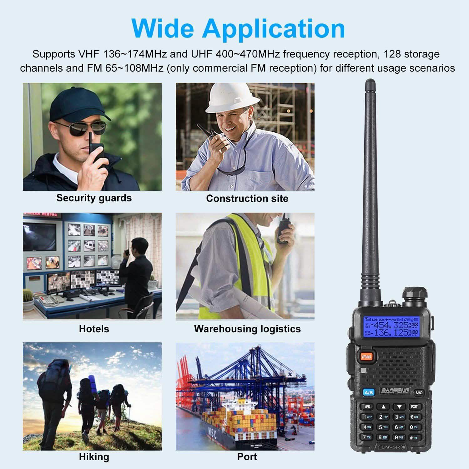 BaoFeng UV-5R 5W Walkie Talkie Sports & Outdoors - DailySale
