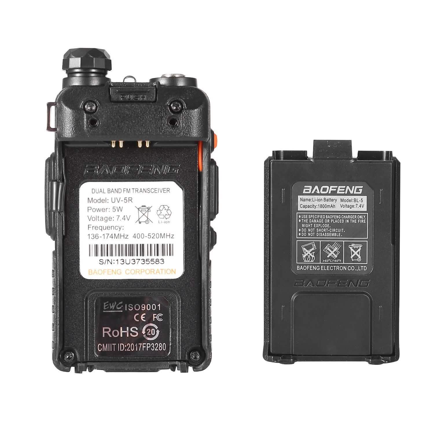 BaoFeng UV-5R 5W Walkie Talkie Sports & Outdoors - DailySale