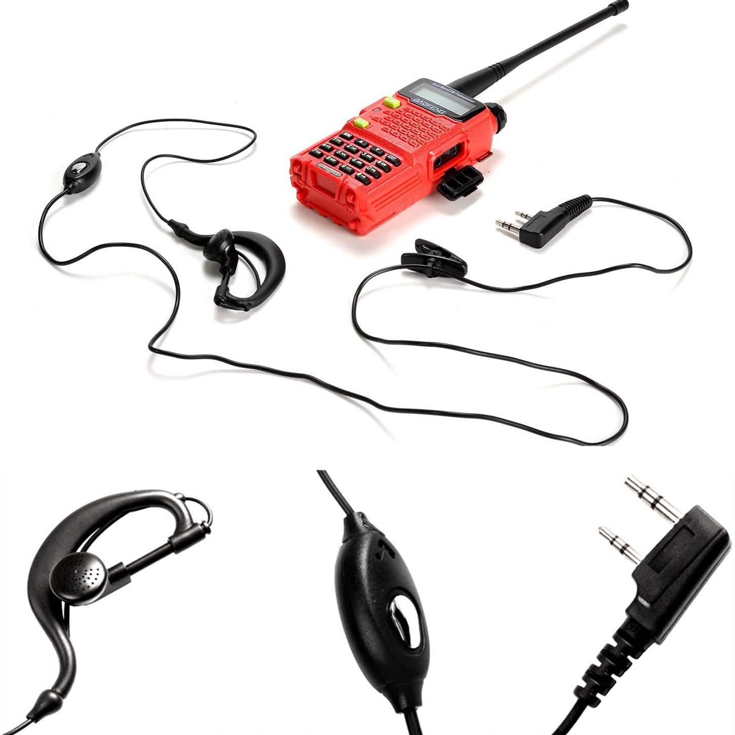 BAOFENG UV-5R5 Red Walkie Talkies Sports & Outdoors - DailySale