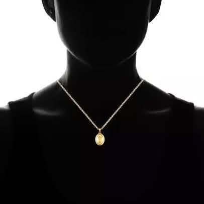 BARZEL 18K Gold Plated Jesus Child Pendant With Marina Necklace Necklaces - DailySale