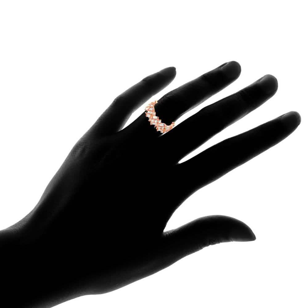 Barzel 18K Gold Plated Ring Made with Swarovski Crystal Jewelry - DailySale