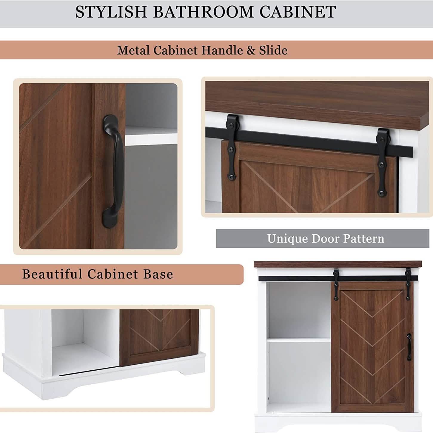 Bathroom Storage Cabinet with Adjustable Shelf Closet & Storage - DailySale