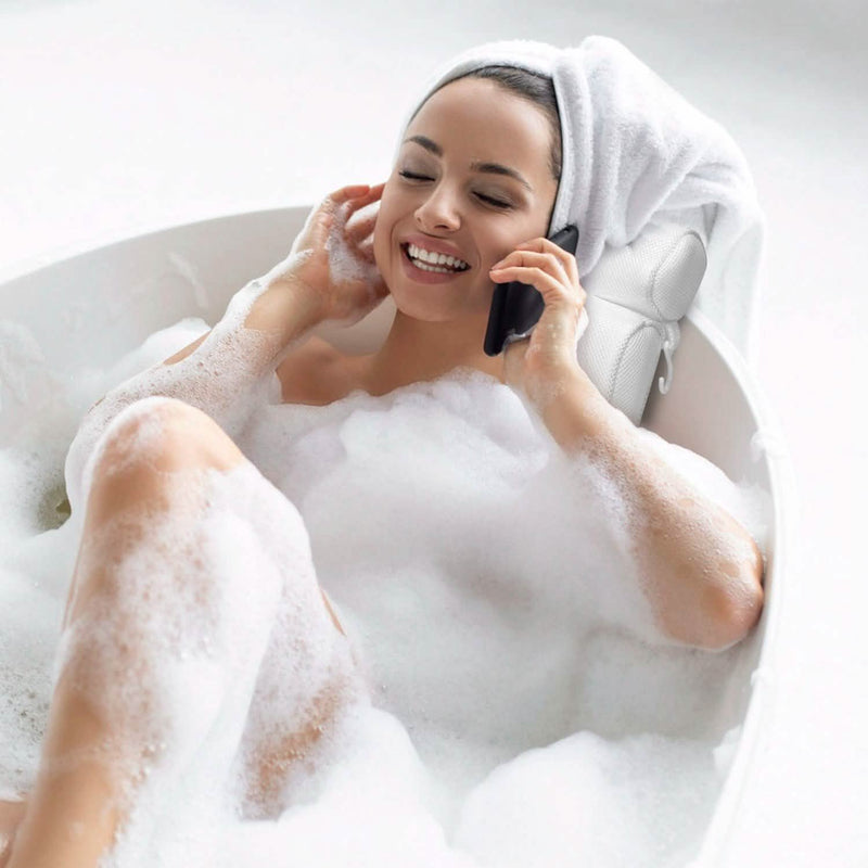 Bathtub Pillow Suction Cup Bath Pillow Air Mesh Bath - DailySale