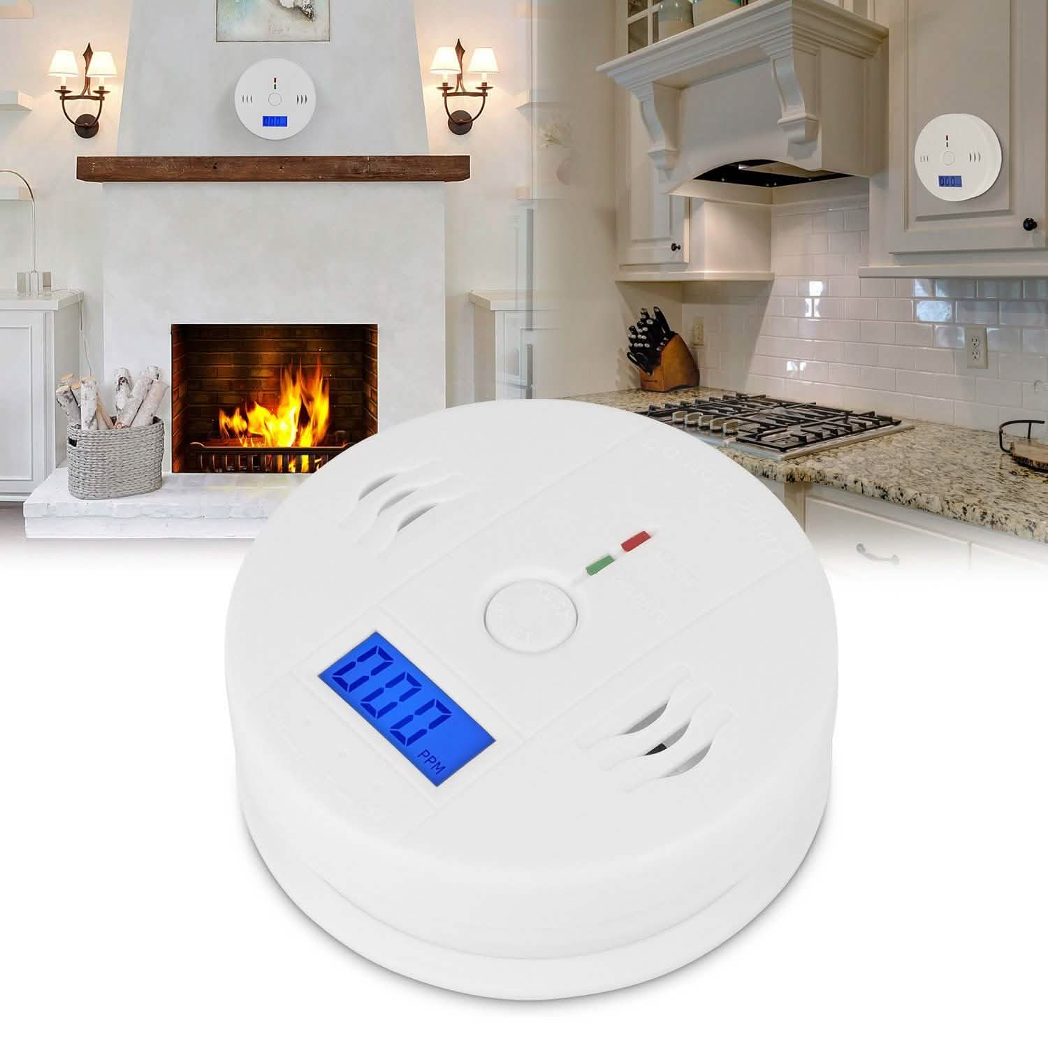 Battery Operated Carbon Monoxide Sensor Alarm Household Appliances - DailySale
